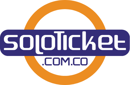 Logo banner SoloTicket, con fondo amarillo